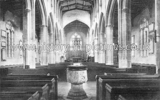 Interior, St Mary's Church, Dedham, Essex. c.1920's